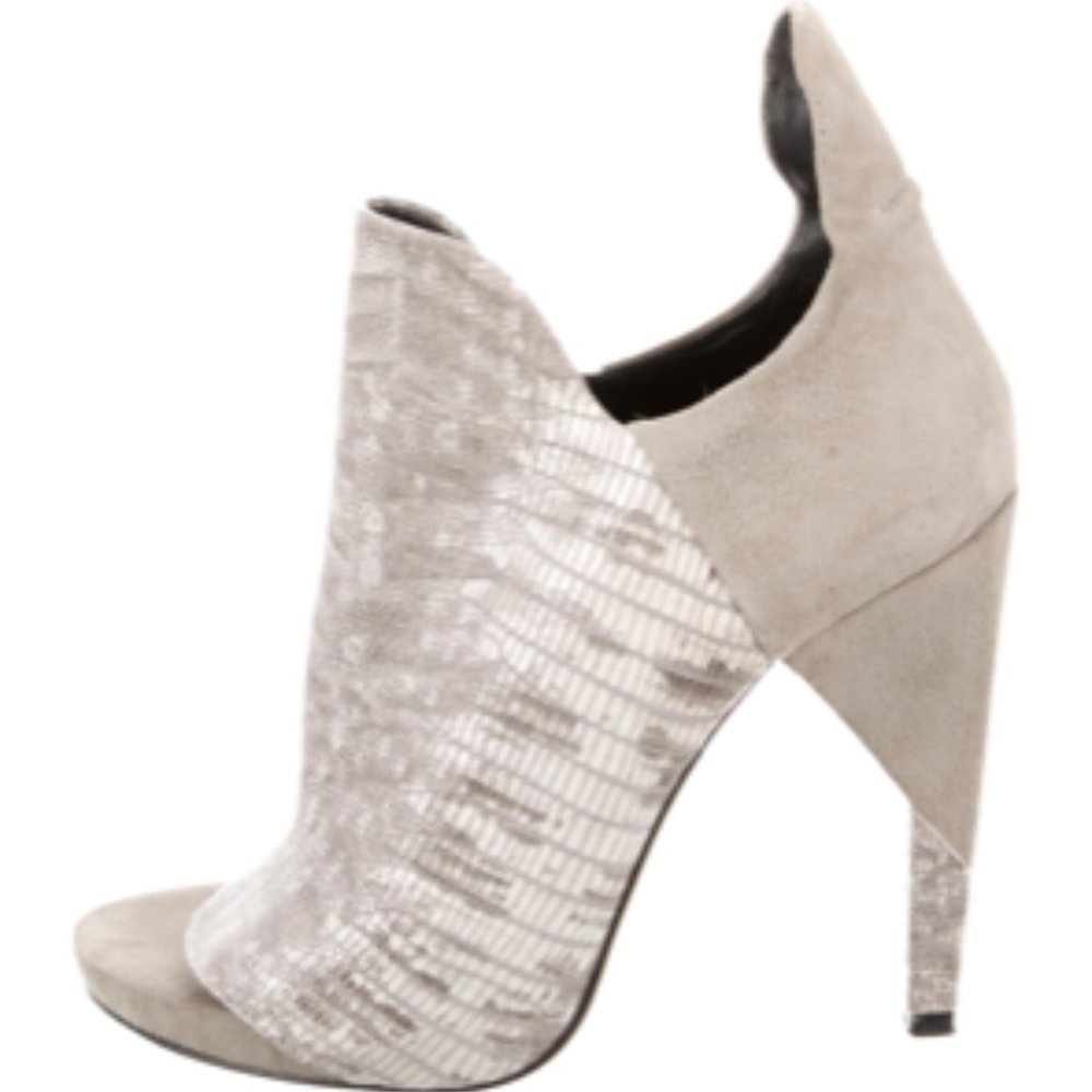 Grey suede Alexander Wang Devon ankle boots